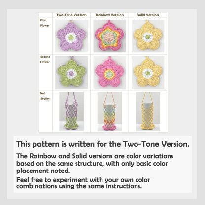 Rainbow Flower Crochet Drink Carrier Bag Charm