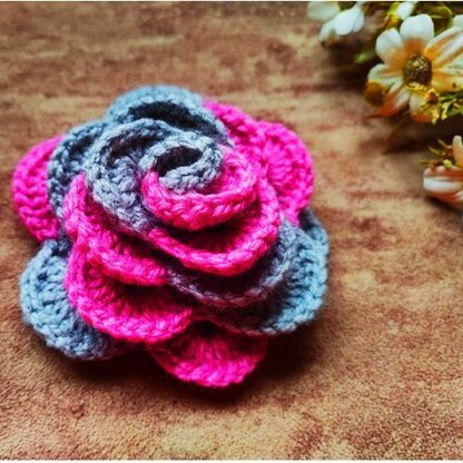 Pink & Grey 3d flower