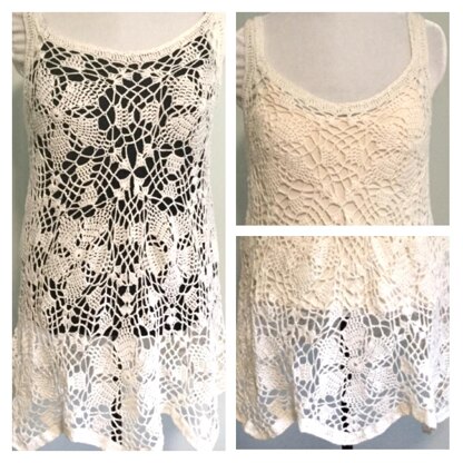 Floral Lace Tunic Tank Top