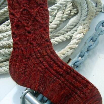 Medallion Cables Socks