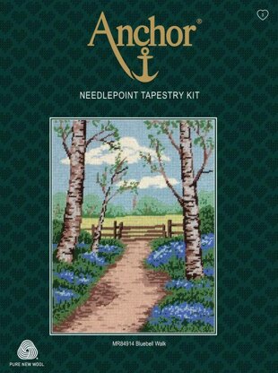 Anchor Bluebell Walk Needlepoint Kit - 23 x 30cm