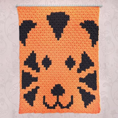 C2C - Tiger Face - Corner to Corner Blanket