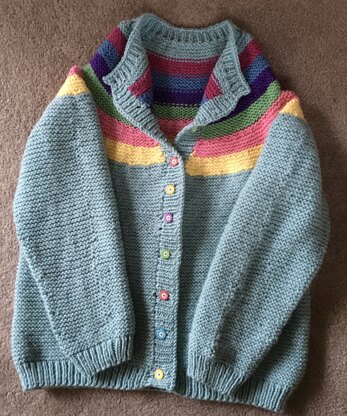 Adult size Rainbow cardigan