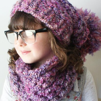 Chunky Slouchy Sophie Hat & Cowl - knitting pattern