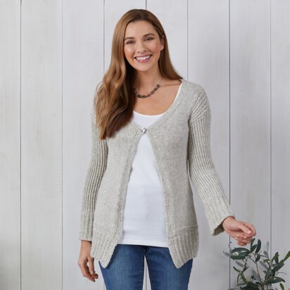 1198 Circinus - Cardigan Knitting Pattern for Women in Valley Yarns Whately