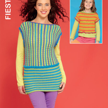 Tops in Hayfield Fiesta DK - 7287 - Downloadable PDF