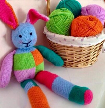 Patchwork Bunny Knitting Pattern