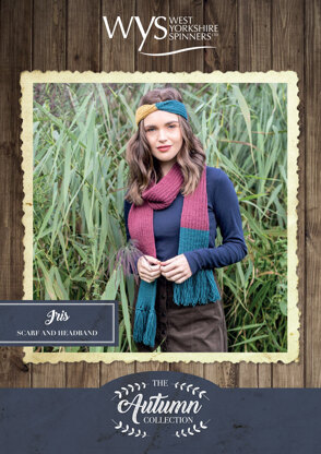 Iris Headband and Scarf in West Yorkshire Spinners Bluefaced Leicester Solids DK - Downloadable PDF