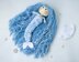 Blue Mermaid doll knitted flat