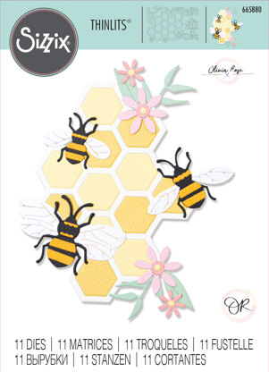 Sizzix Thinlits Die Set Bee Hive by Olivia Rose