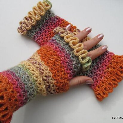 Fingerless Gloves "Happy Autumn Colours"