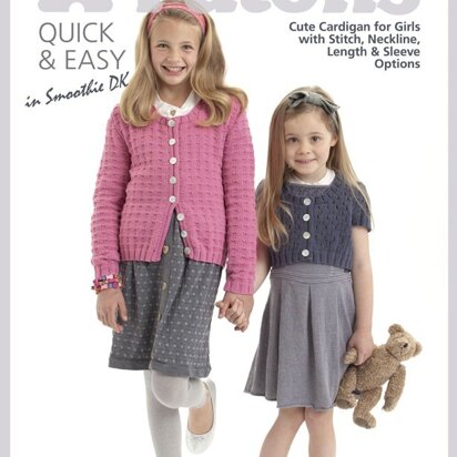 Girls' Cardigans in Patons Smoothie DK - 3773