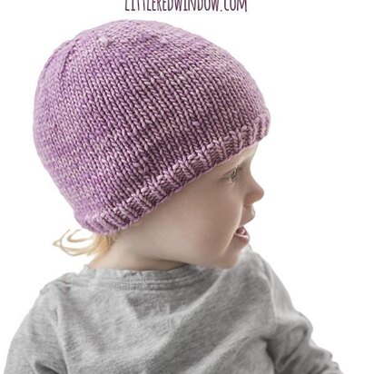 Easy Knit Flat Baby Hat