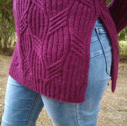 Sweeping ribs sweater