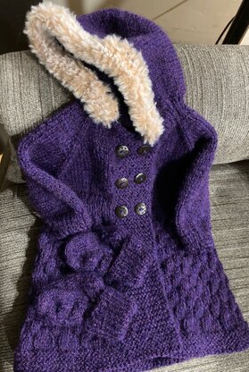 Sage knitted fur coat pattern