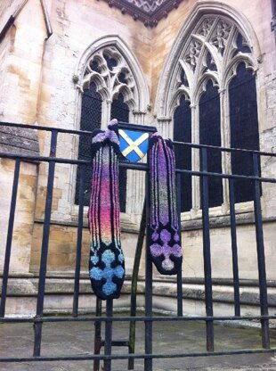 Stained Glass Window Scarf and Shawl