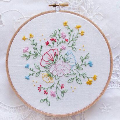 Tamar Bouquet of Flowers Embroidery Kit - 6in
