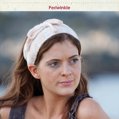Periwinkle Headband in Classic Elite Yarns Sanibel - Downloadable PDF