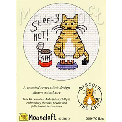 Mouseloft Surely Not Biscuit The Cat Kit Cross Stitch Kit - 85 x 110 x 10