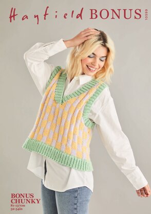 Vest in Hayfield Bonus Chunky - 10599 - Downloadable PDF