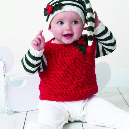 Baby Jumper with Hat in DMC Petra Crochet Cotton Perle No. 3 - 15411L/2 - Leaflet