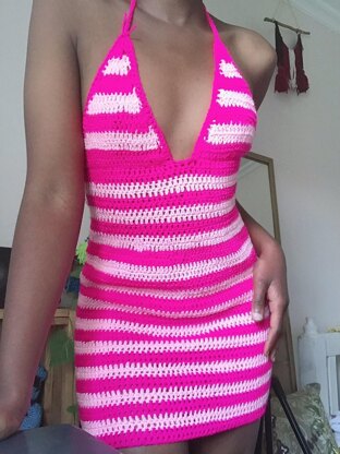 Pink Candy Crochet Dress