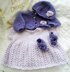 Knitting pattern Dolls 17-22", 0-3 Month Baby, Dress, Cardigan, Hat and Shoes