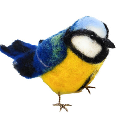 The Crafty Kit Company British Birds Blue Tit Needle Felting Kit - 13cm