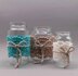 Crochet shabby chic decoration from scraps of yarn for used glasses