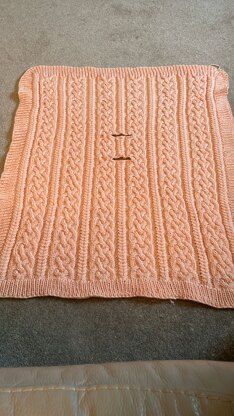 Aran buggy blanket