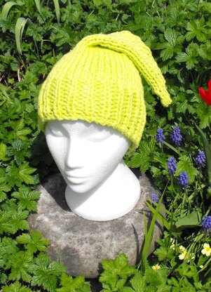 GARDEN GNOME SUPERFAST SLOUCH HAT KNITTING PATTERN - MADMONKEYKNITS