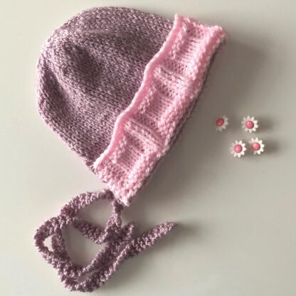 Pretty and Square Baby Bonnet