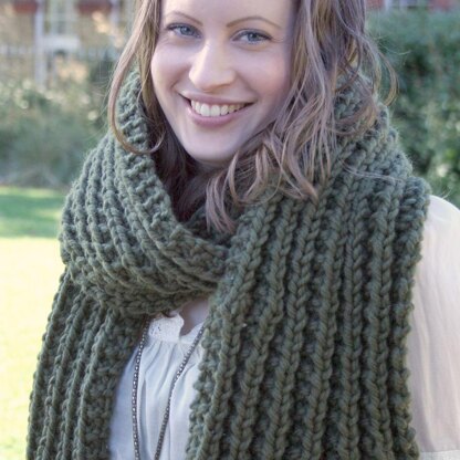 Chunky Rib Tassel Scarf