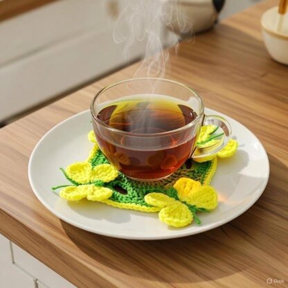 Crochet Butterfly Coaster Pattern PDF + Video Tutorial