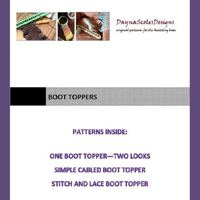 Boot Toppers eBook - 3 loom knit patterns