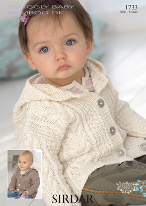 Coat in Sirdar Snuggly Baby Bamboo DK - 1733 - Downloadable PDF