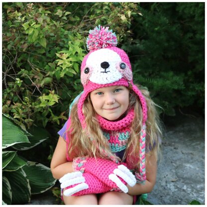 Sloth Hat & Mitten Set