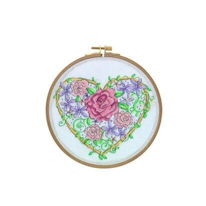 Creative World of Crafts Love Blossoms Cross Stitch Kit (18.5cm)