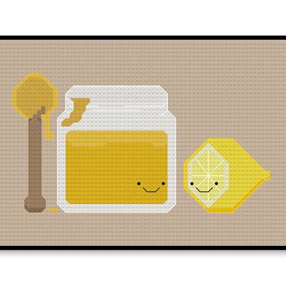 Lemon and Honey Kawaii - PDF Cross Stitch Pattern