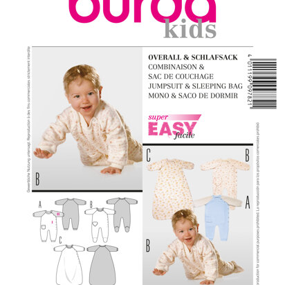 Burda B9782 Jumpsuit & Sleeping Bag Sewing Pattern