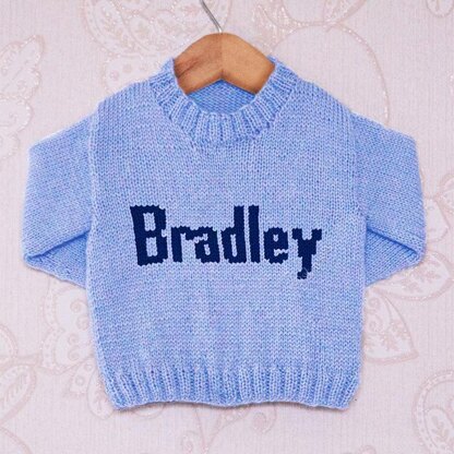 Intarsia - Bradley Moniker Chart - Childrens Sweater