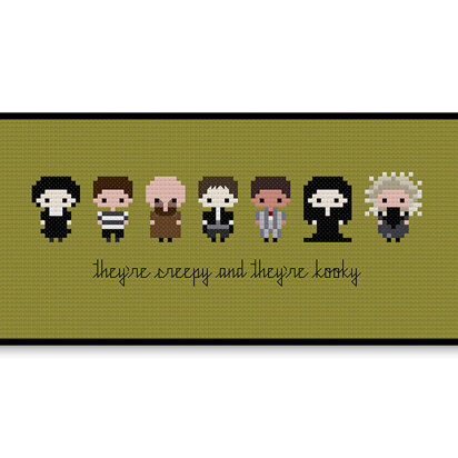 The Addams Family Bite Size - PDF Cross Stitch Pattern