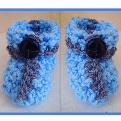 BABY BOY CROCHET BOOTIES