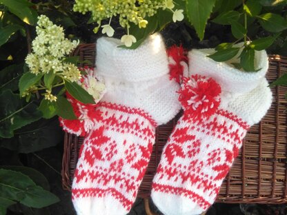 Knitting pattern christmas socks