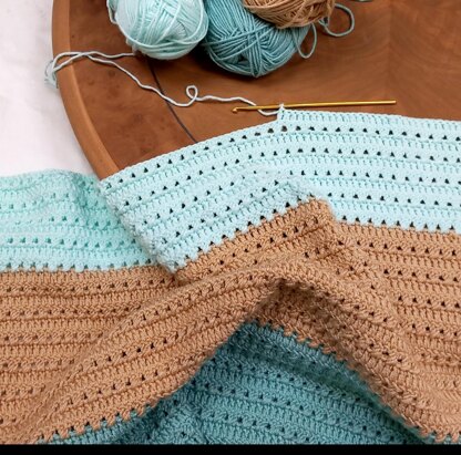 Textured Color Block Blanket