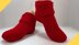 Crimson Cozy Slipper Boots