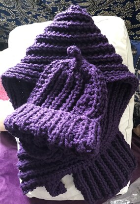 Hat & scarf - purple Haze