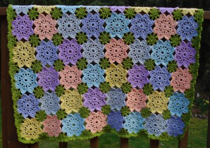 Patchwork Flowers Baby Blanket - PB-112