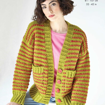 Sweater and Cardigan Knitted in King Cole Fashion Aran - 5862 - Downloadable PDF