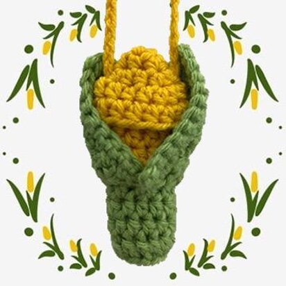 Crochet Corn Holder/Pouch/Bag/Necklace for Lighter/Chapstick